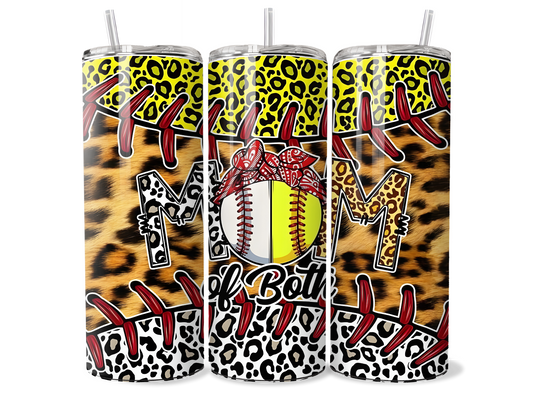 Softball and Baseball Mom of Both Insulated Tumbler