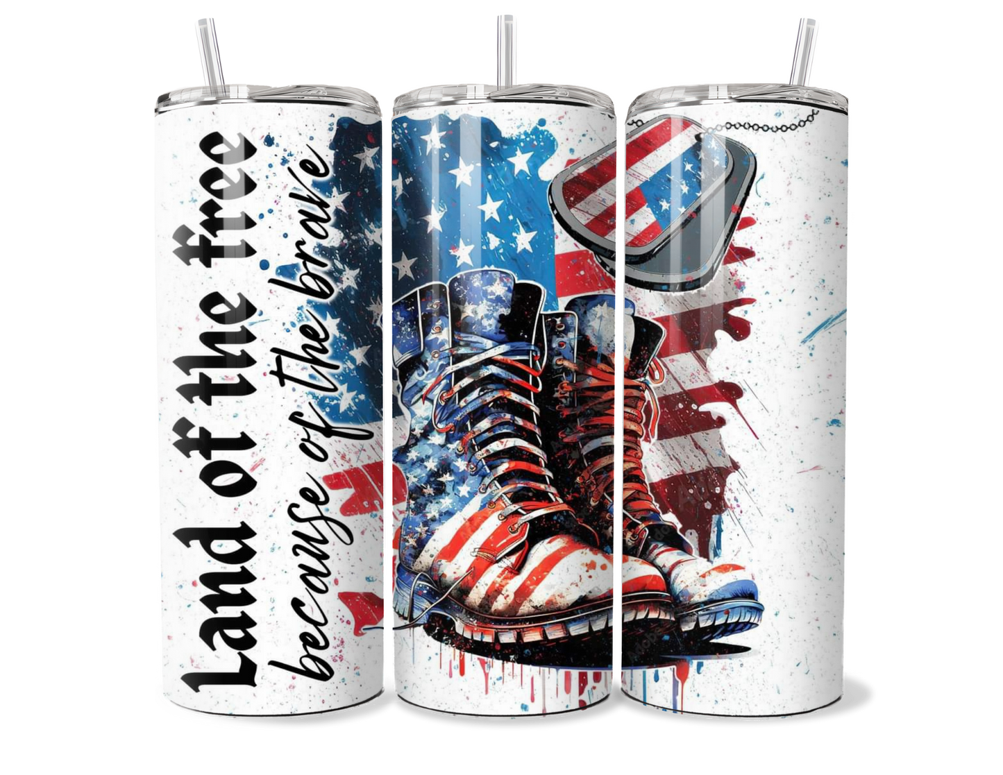 Patriotic - Land of the free because of the Brave Insulated Tumbler