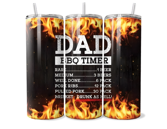 Dad’s BBQ Timer 20oz or 30oz Insulated Tumbler - Funny Father’s Day Gift