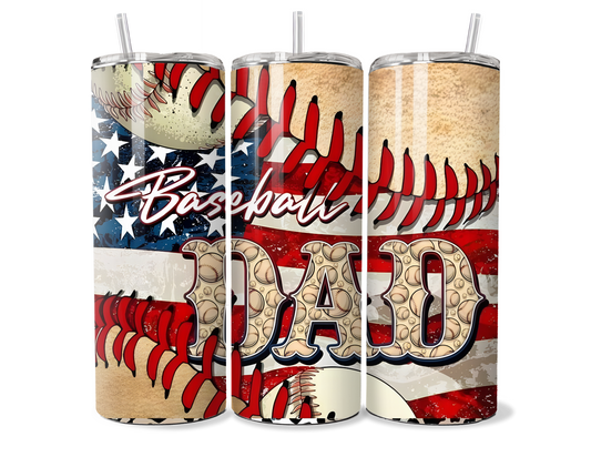 Baseball Dad Isulated Tumbler