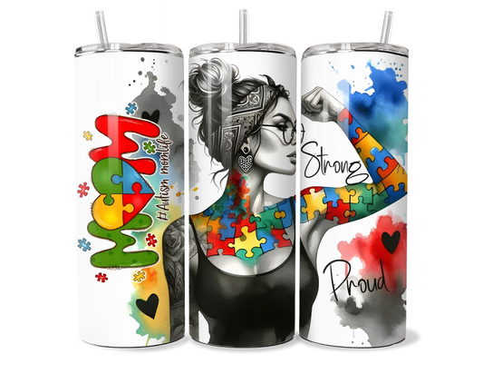 Autism Mom Stainless Steel Insulated Tumbler - 20oz/30oz