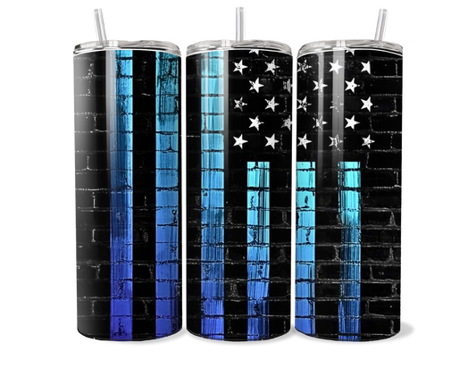 Back the Blue Flag Insulated Travel Mug | Tumbler