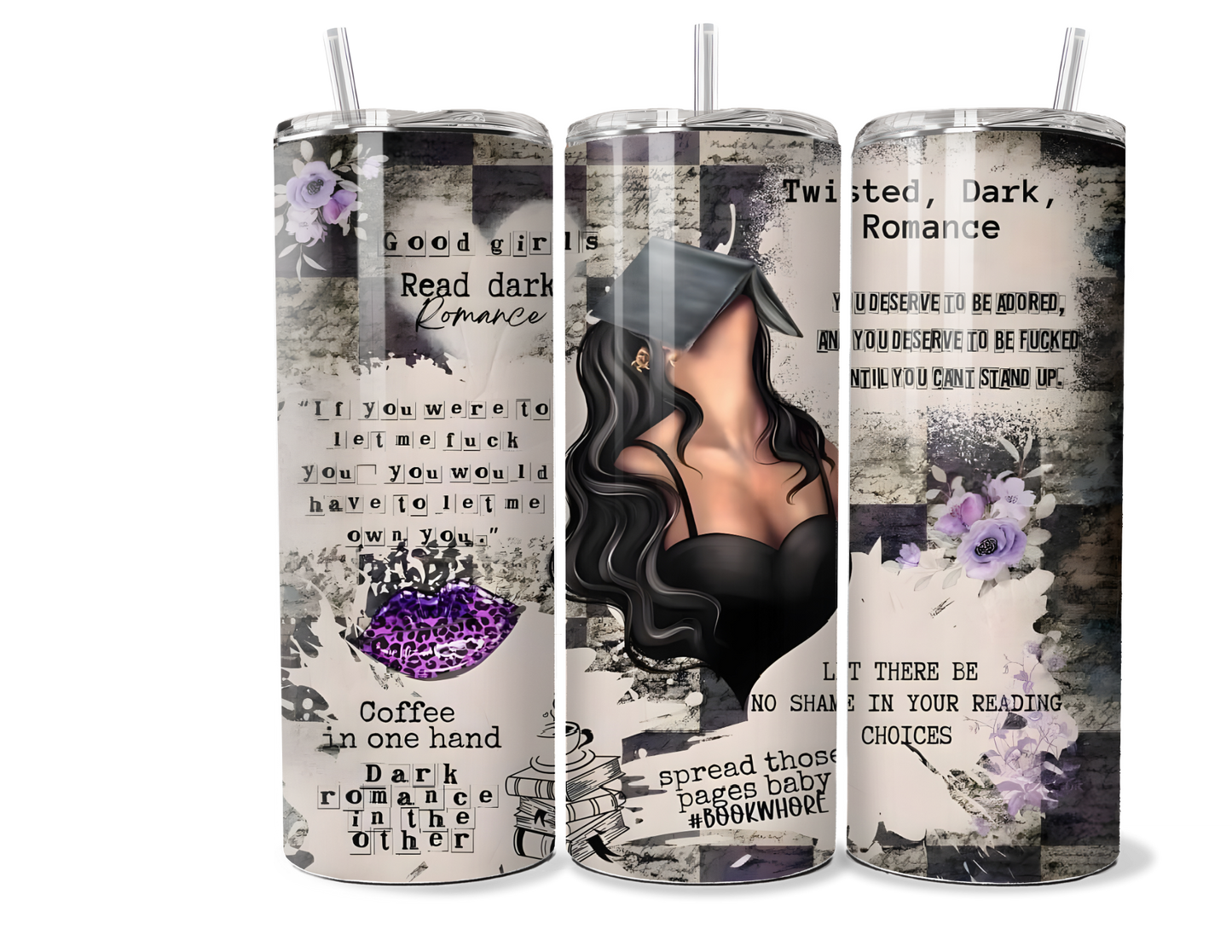 Dark Romance Bookish Tumbler - Smut Reader Gift - Stainless Steel Insulated