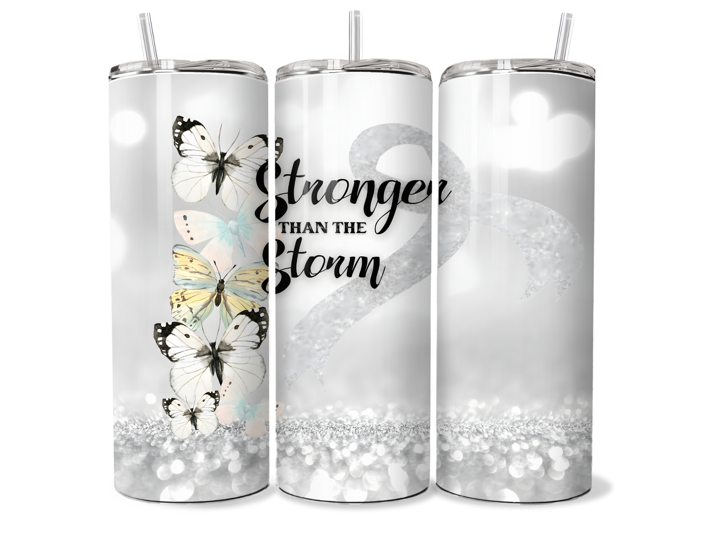 Stronger Than The Storm | Cancer Awareness Insulated Tumbler