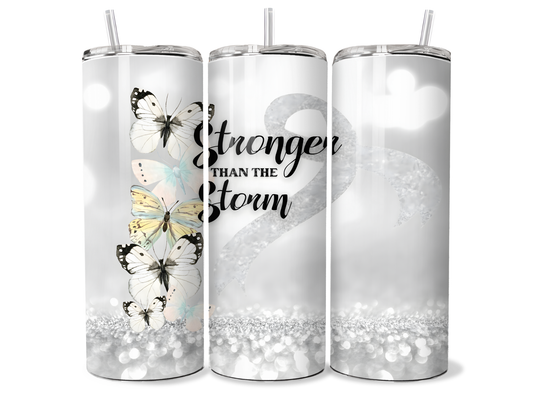 Stronger Than The Storm | Cancer Awareness Insulated Tumbler