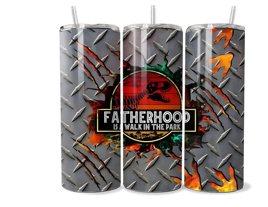 Fatherhood: A Walk in the Park | Jurassic Inspired 20oz/30oz Tumbler