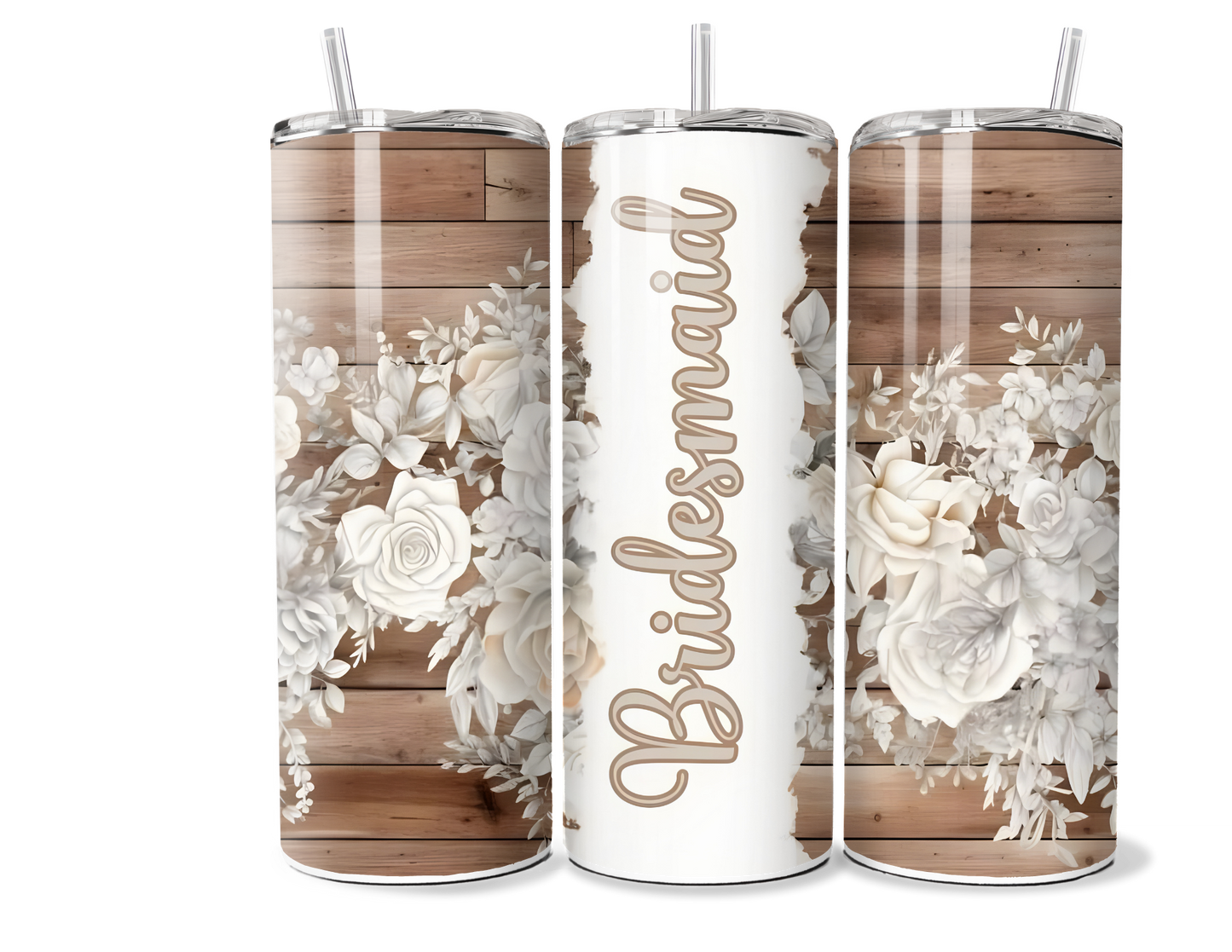 Bridesmaid Stainless Steel Tumbler - 20oz/30oz Custom Wedding Party Gift