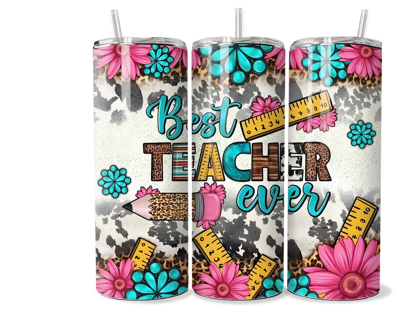 Best Teacher Ever Gift - 20oz/30oz Stainless Steel Insulated Tumbler