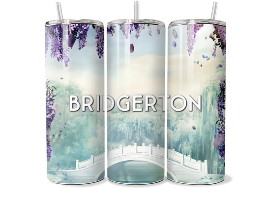 Custom Floral Bridgerton-Inspired Travel Tumbler