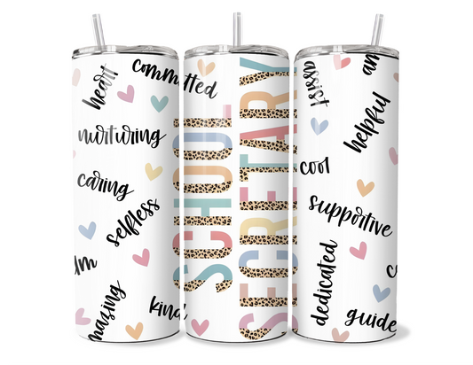 Grateful School Secretary Insulated Travel Mug