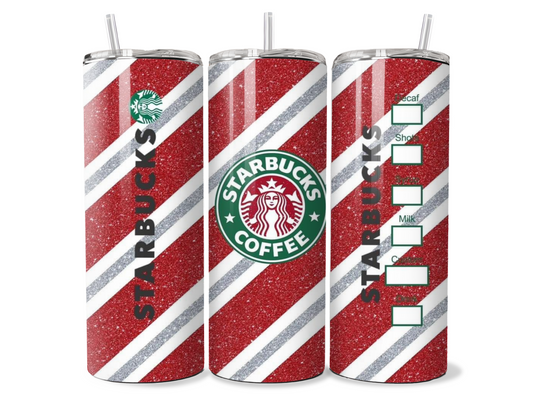 Classic Peppermint Christmas Twist Starbucks Insulated Tumbler