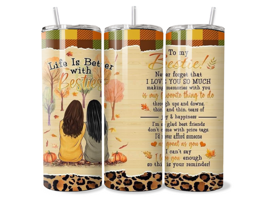 Best of Friends Besties Insulated Travel Tumbler