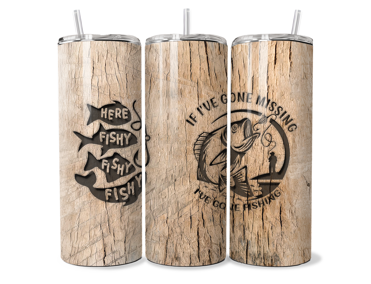 Missing I'm Fishing - Here Fishy Fishy Insulated Tumbler | Cup