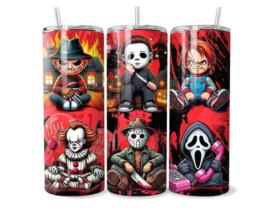 Scary Halloween Friends Insulated Travel Tumbler