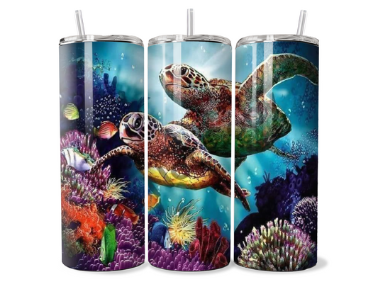 Adorable Sea Turtles Insulated Tumbler | Cup