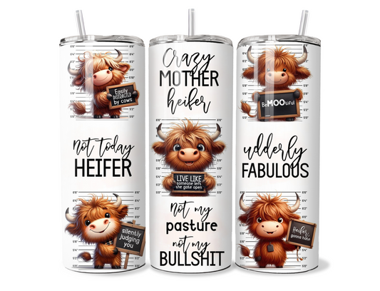 Funny Highland Cow Insulated Travel Tumbler