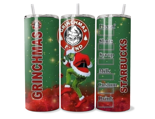 Merry Grinchmas Blend Christmas Insulated Travel Tumbler
