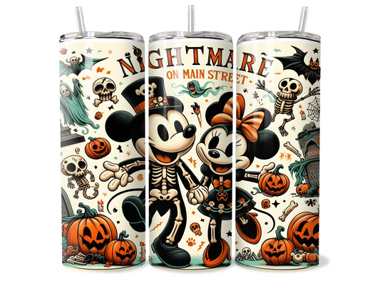 Mickey and Minnie Mouse Halloween Insulated Travel Tumbler
