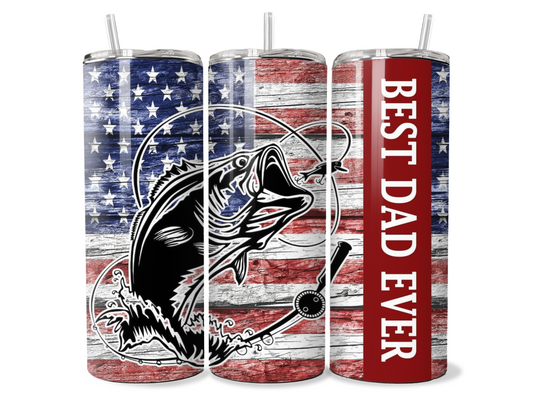Best Dad Ever Fishing Tumbler | Cup