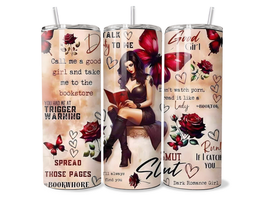 Dark Romance Smut Book Lovers Insulated Travel Tumbler