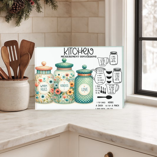 Kitchen Conversion Glass Cutting Board