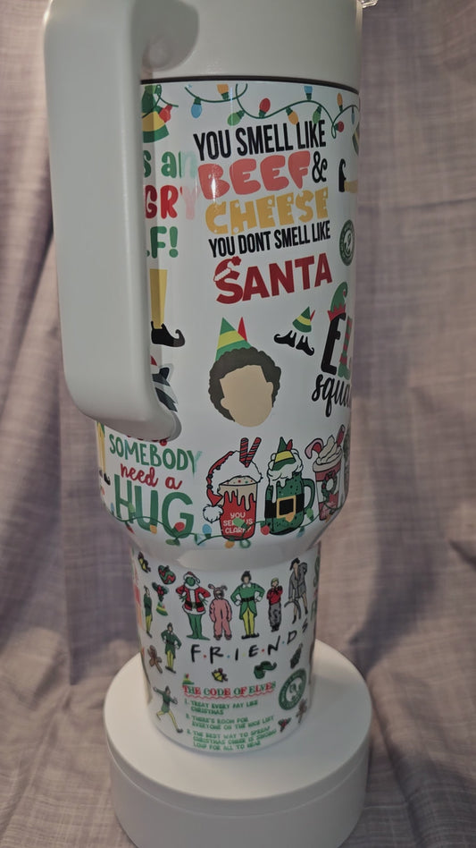Christmas Elf and Friends 40oz Insulated Travel Tumbler