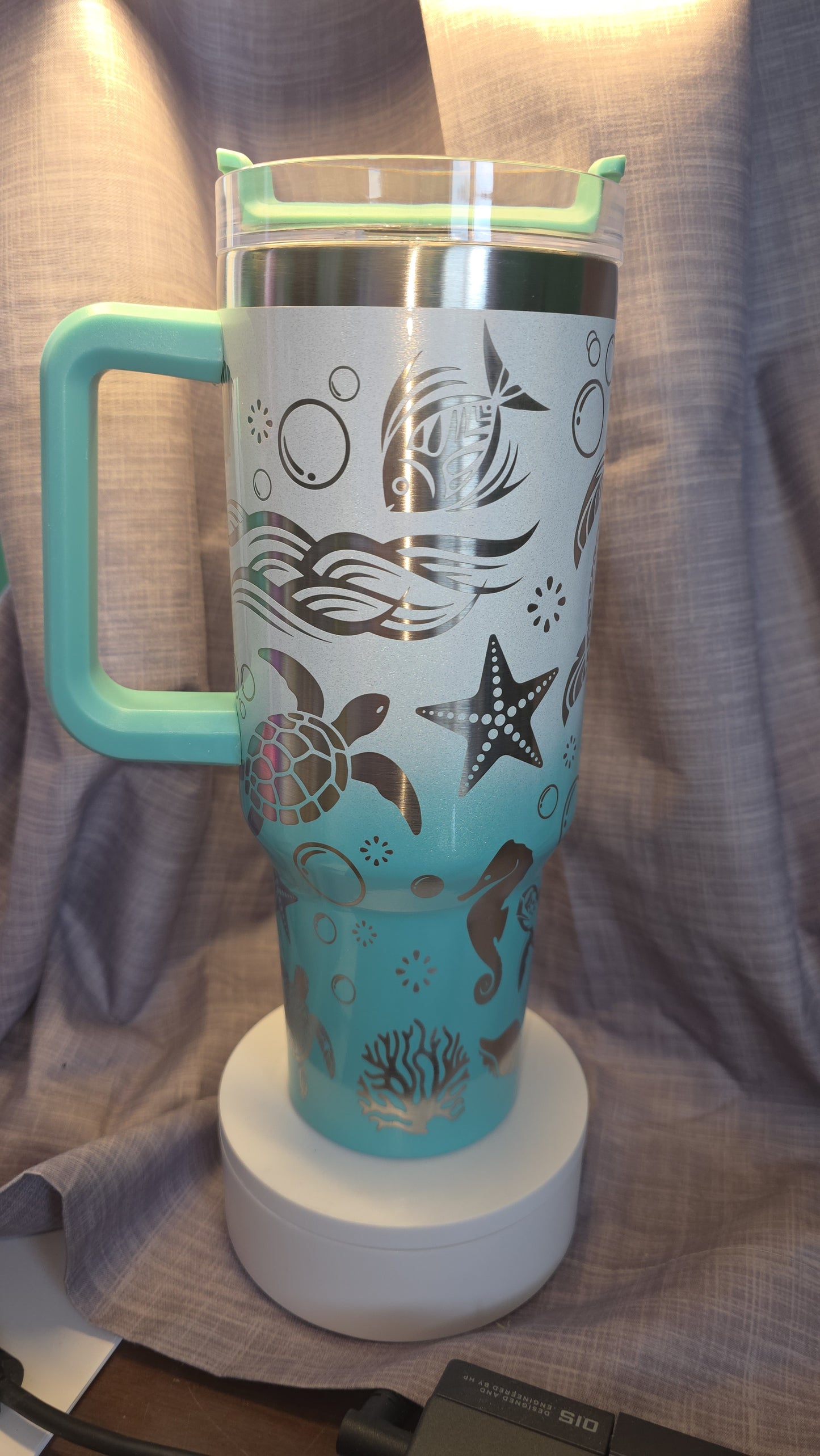 40oz Sea Turtle 🐢 Laser Engraved Insulated Tumbler