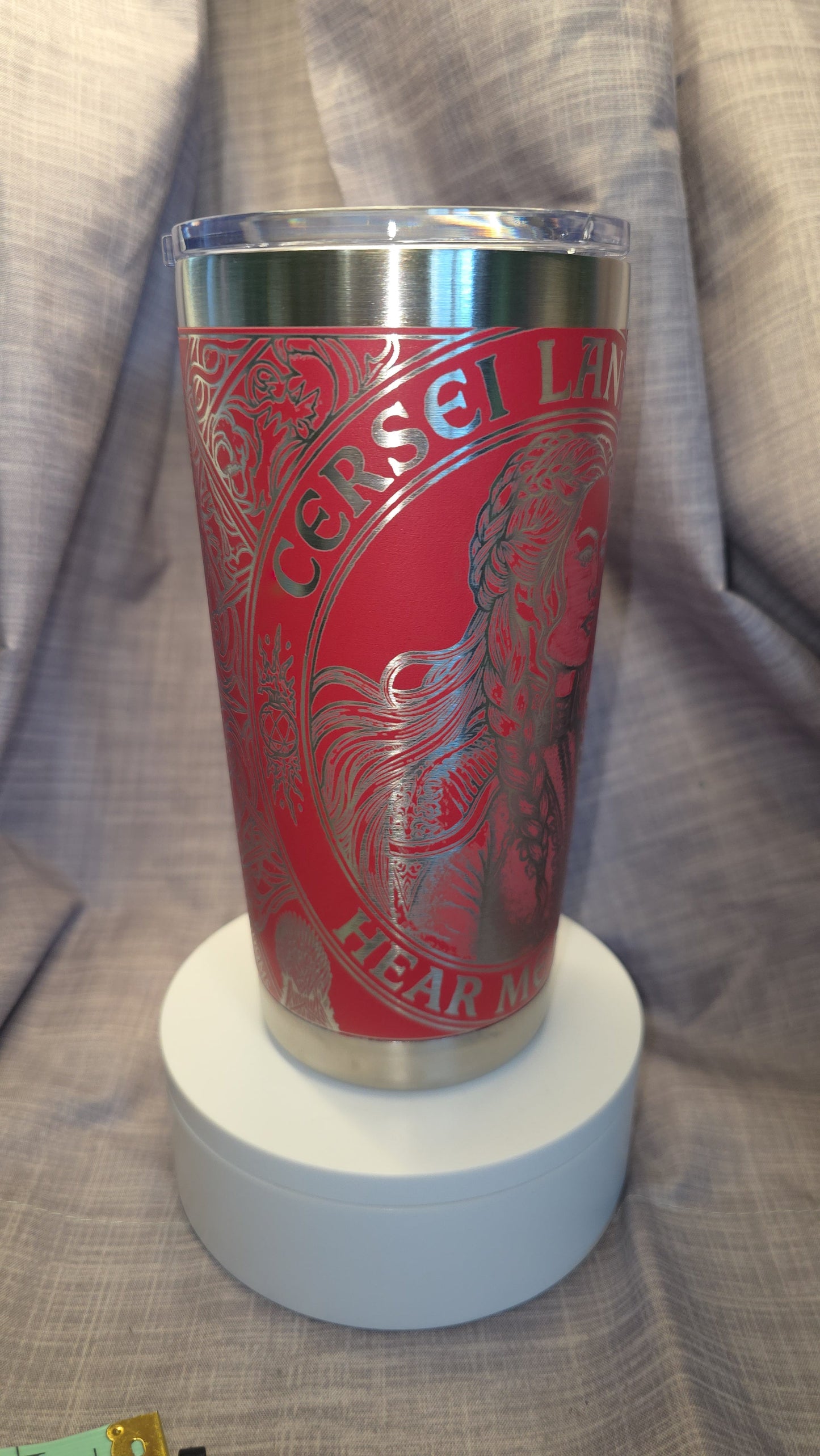 Cersei Lannister Laser Engraved Tumbler – House Lannister Game of Thrones Fan Gift