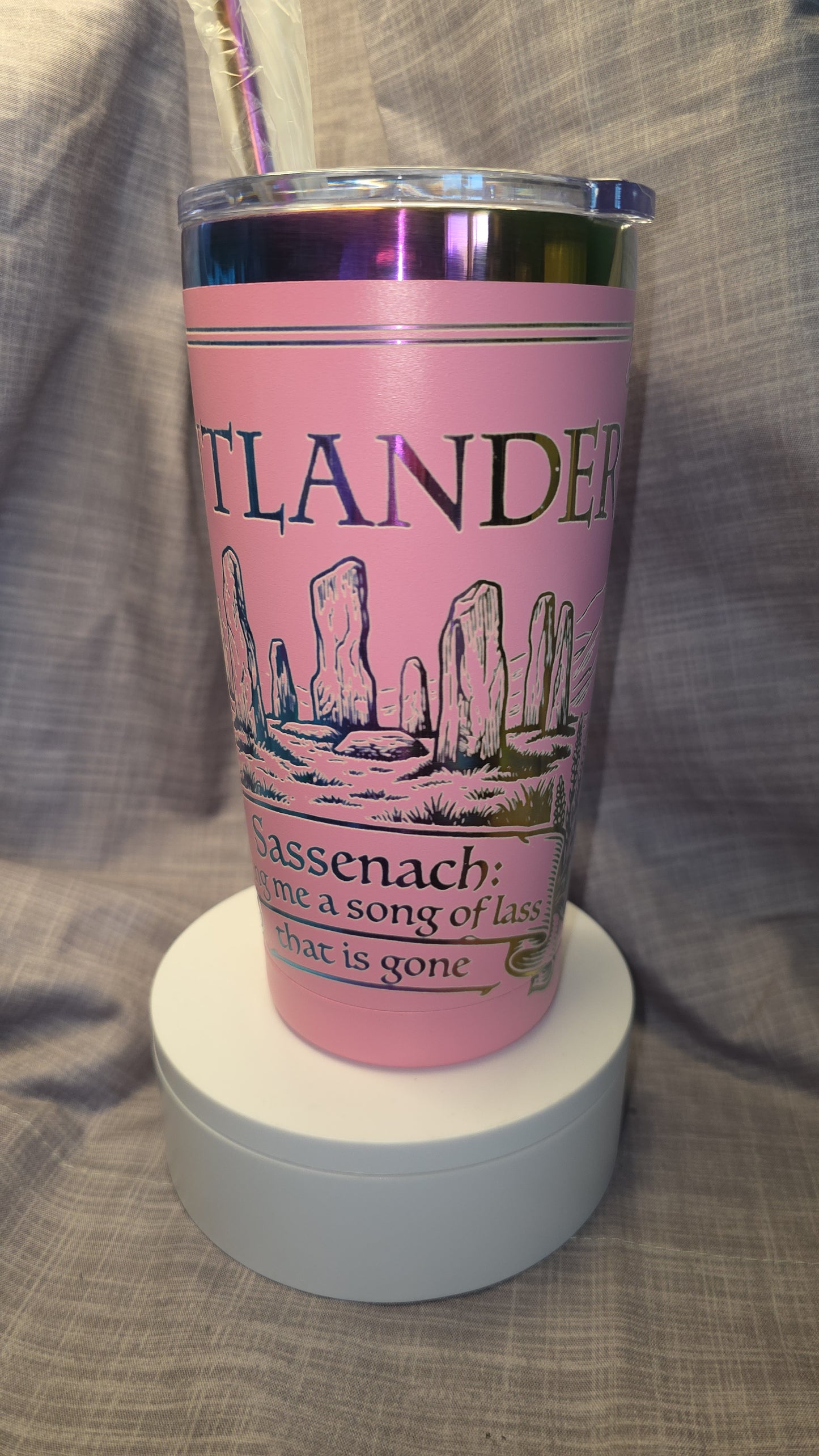 20oz Custom Outlander Sassenach Insulated Travel Tumbler
