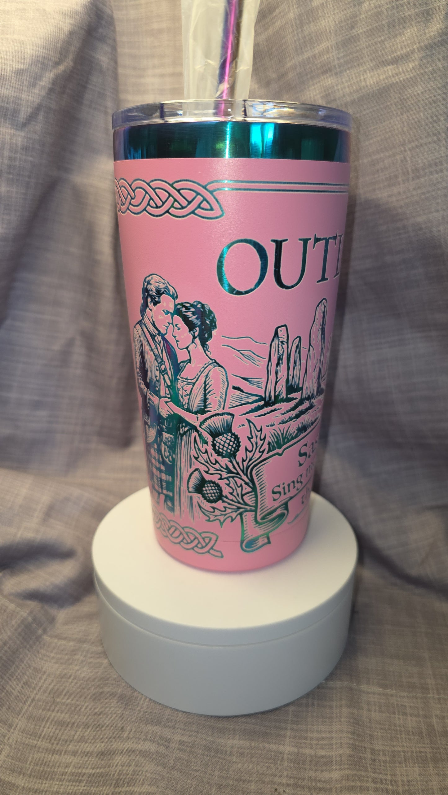 20oz Custom Outlander Sassenach Insulated Travel Tumbler