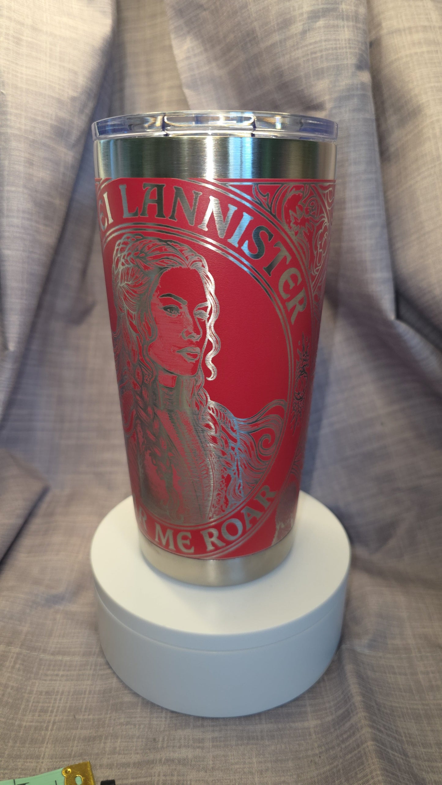 Cersei Lannister Laser Engraved Tumbler – House Lannister Game of Thrones Fan Gift