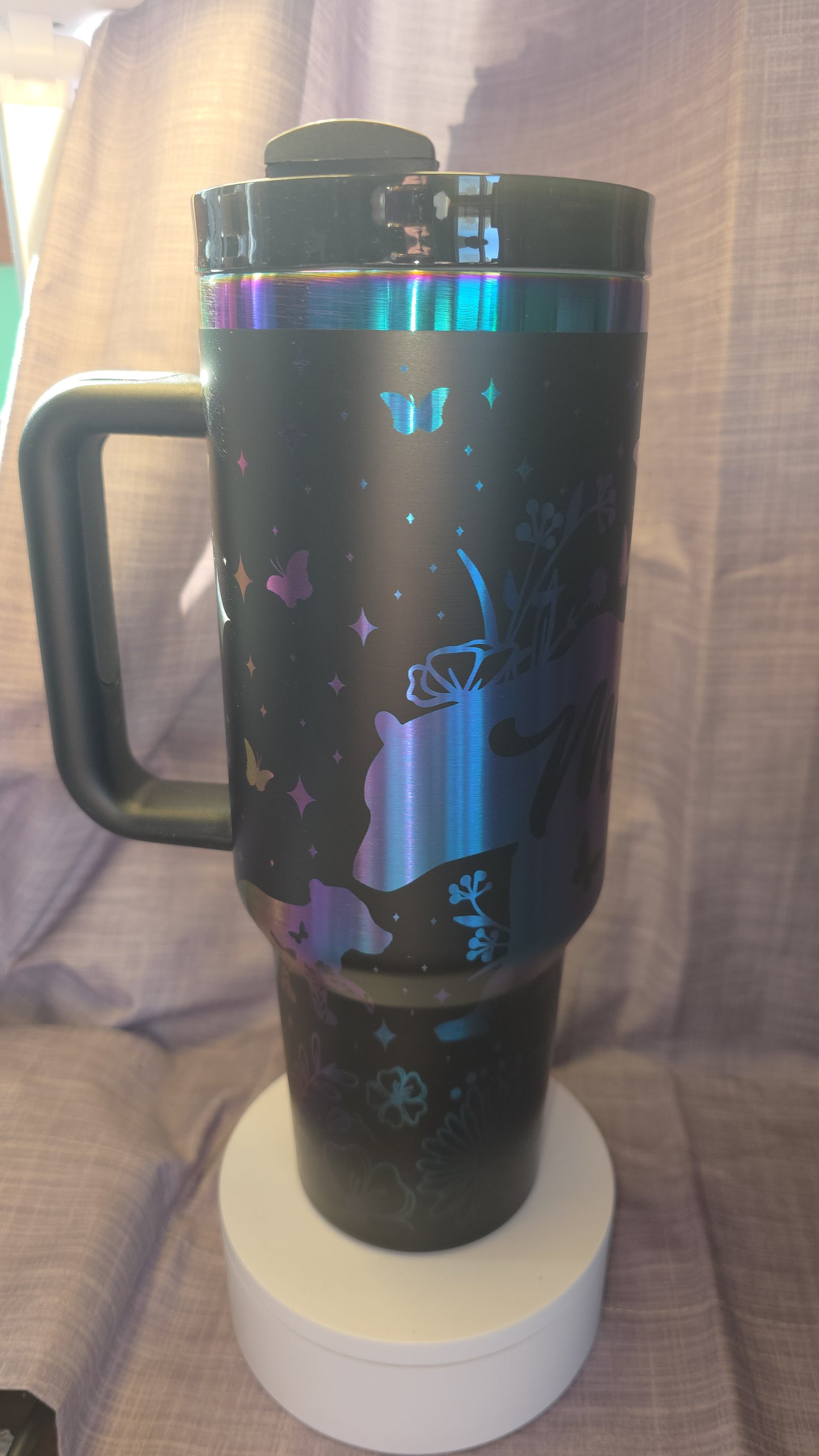 40oz Laser Engraved Mama Bear Insulated Travel Tumbler