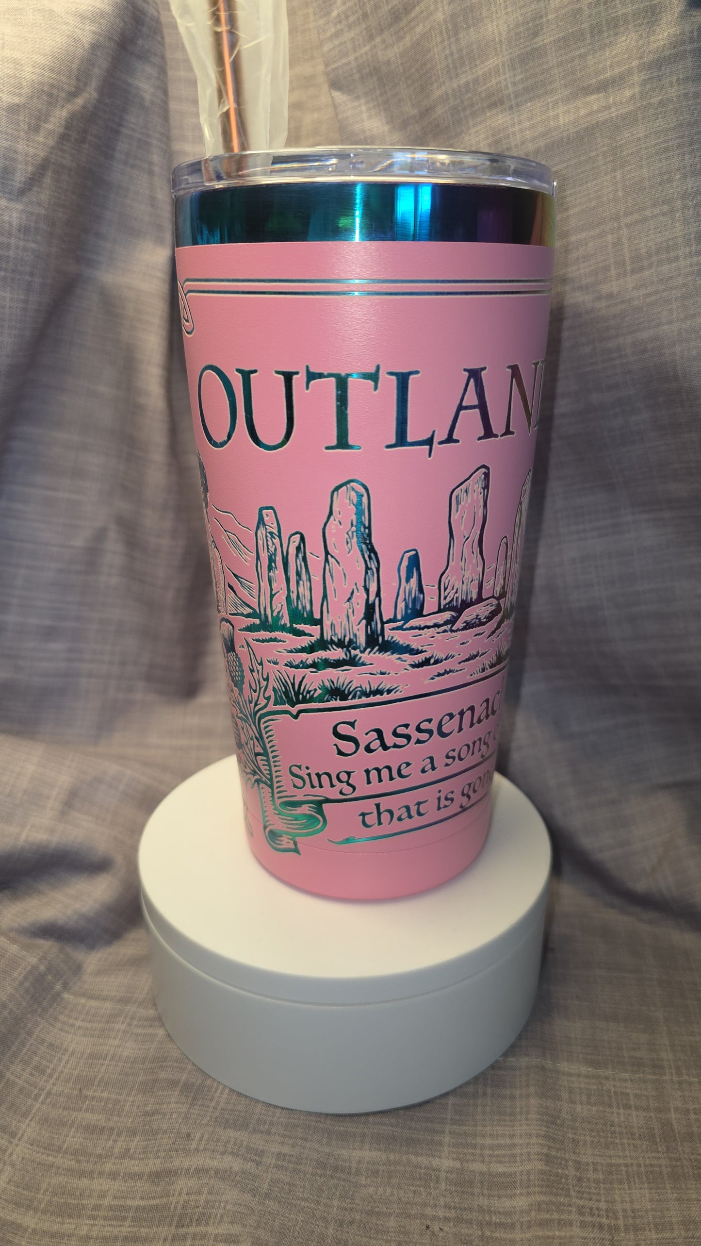 20oz Custom Outlander Sassenach Insulated Travel Tumbler