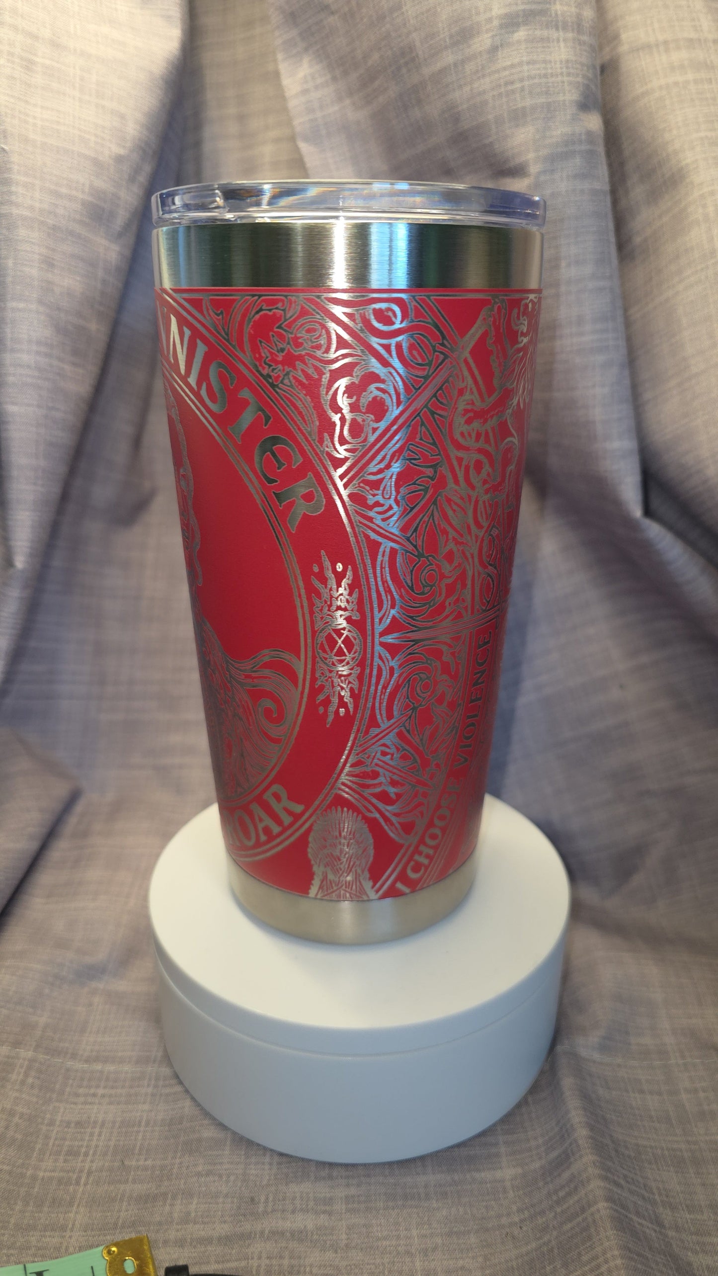 Cersei Lannister Laser Engraved Tumbler – House Lannister Game of Thrones Fan Gift