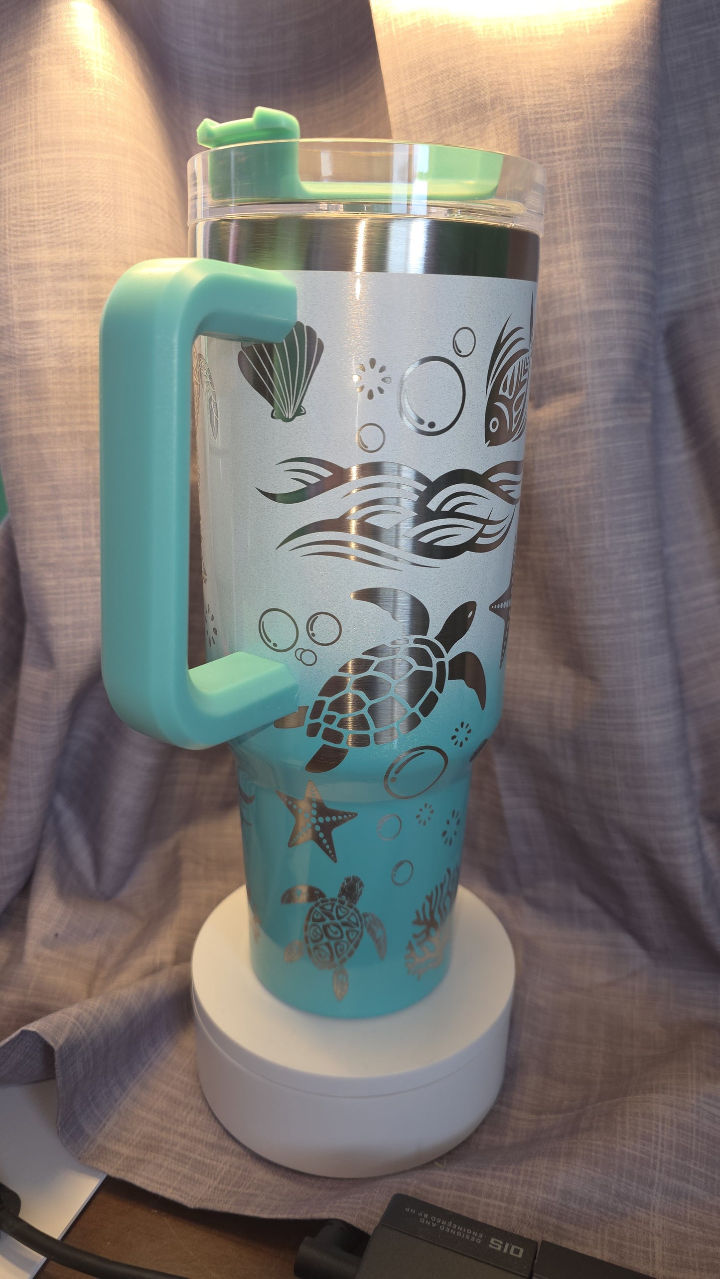 40oz Sea Turtle 🐢 Laser Engraved Insulated Tumbler